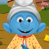 play Smurf Baby Bathing