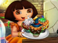 play Dora Halloween Cupcakes
