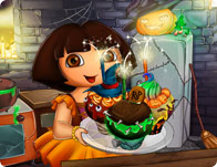 play Dora Halloween Cupcakes