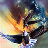 play Flying Mountain Eagles Slide Puzzle