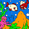 play Blue Sea Fishes Coloring