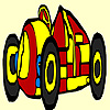 Yellow Racing Car Coloring