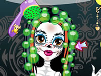 play Skelita Calaveras Hair Spa Facial