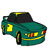 play Green Long City Car Coloring