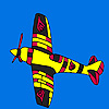 play Flying Flame Airplane Coloring