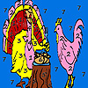 play Chicken Meal Party Coloring