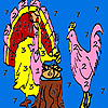 play Chicken Meal Party Coloring