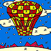 play Red Flying Balloon Coloring