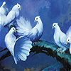 play White Doves On The Tree Slide Puzzle