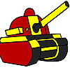 play Red Military Tank Coloring
