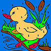 play Little Duck In The River Coloring