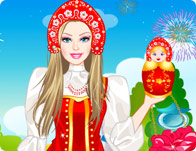 play Barbie Russian Doll Dress Up