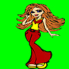 play Red Pants Girl Coloring