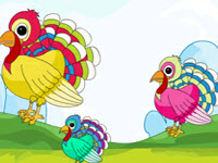 play Colorful Turkey Matching