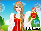 play Barbie Russian Doll