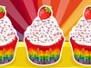 play Rainbow Cupcakes