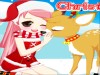Christmas Girl Loves Reindeer