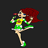 play Dancer Red Hair Girl Coloring