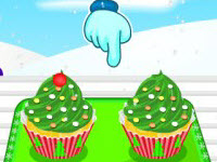 play Christmas Tree Cupcakes