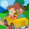 play Friends Jolly Ride - Online Coloring Page