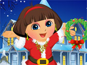 play Dora Christmas Dressup