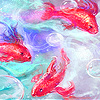play Red Fantasy Fishes Puzzle
