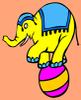 play Circus Elephant Coloring