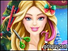 play Barbie Christmas Real Haircuts