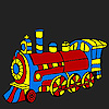 play Fast Colorful Locomotive Coloring