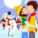 Christmas Love Kissing