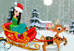 play Christmas Girl With Reindeer Dress Up