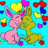 play Love Rabbits Coloring