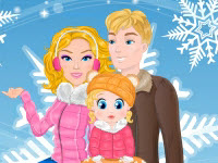 play Barbie Family Winter Trip