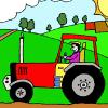 play Tractor And Farmer Coloring