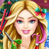 play Barbie Christmas Hairstyle