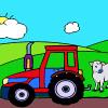 play Tractor And Cow Coloring