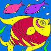 Colorful Fishes Coloring