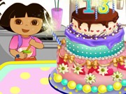 play Dora Make Cake