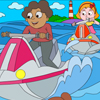 play Water Riding Coloring Page