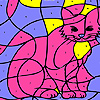 play Pink House Cat Coloring