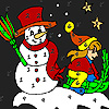 play Girl Winter Night Coloring