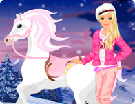 play Barbie Winter Pony