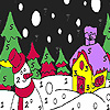 play Snowman In The Winter Night Coloring