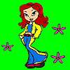 play Funny Flower Girl Coloring