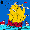 play Big Boat In The Sea Coloring