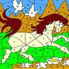 play White Doves And Horse Coloring