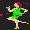 play Cute Lady Heart Coloring