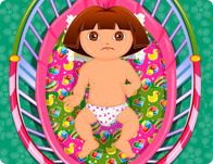 play Dora Diaper Change