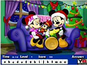 play Mickey Christmas Hidden Letters