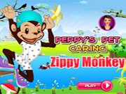 play Pet Caring Zippy Monkey